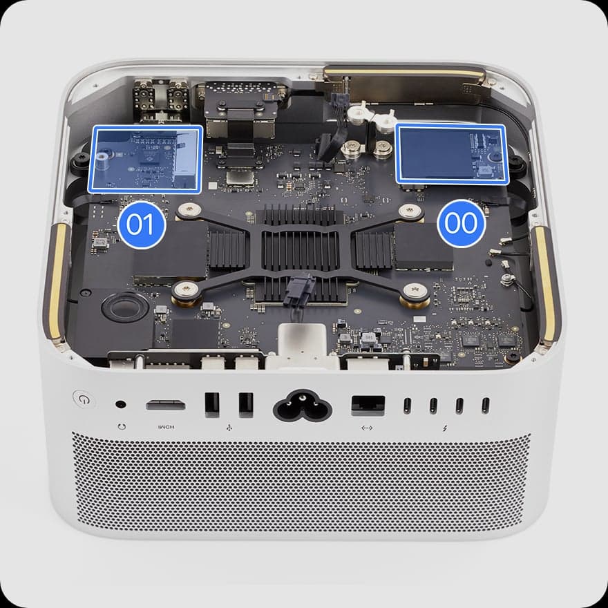 El Mac mini M6 vuelve al SSD soldado, pero el Mac Studio M5 conserva el almacenamiento extraíble